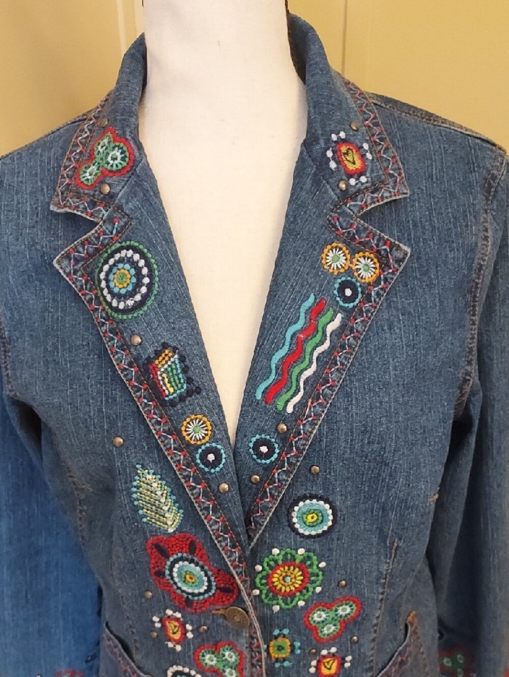 Ruby Rd Embroidered Denim Blazer - Picture 4 of 7